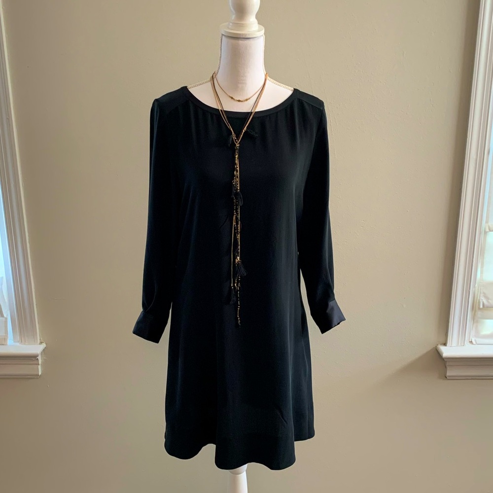 100% Silk Eileen Fisher Black dress